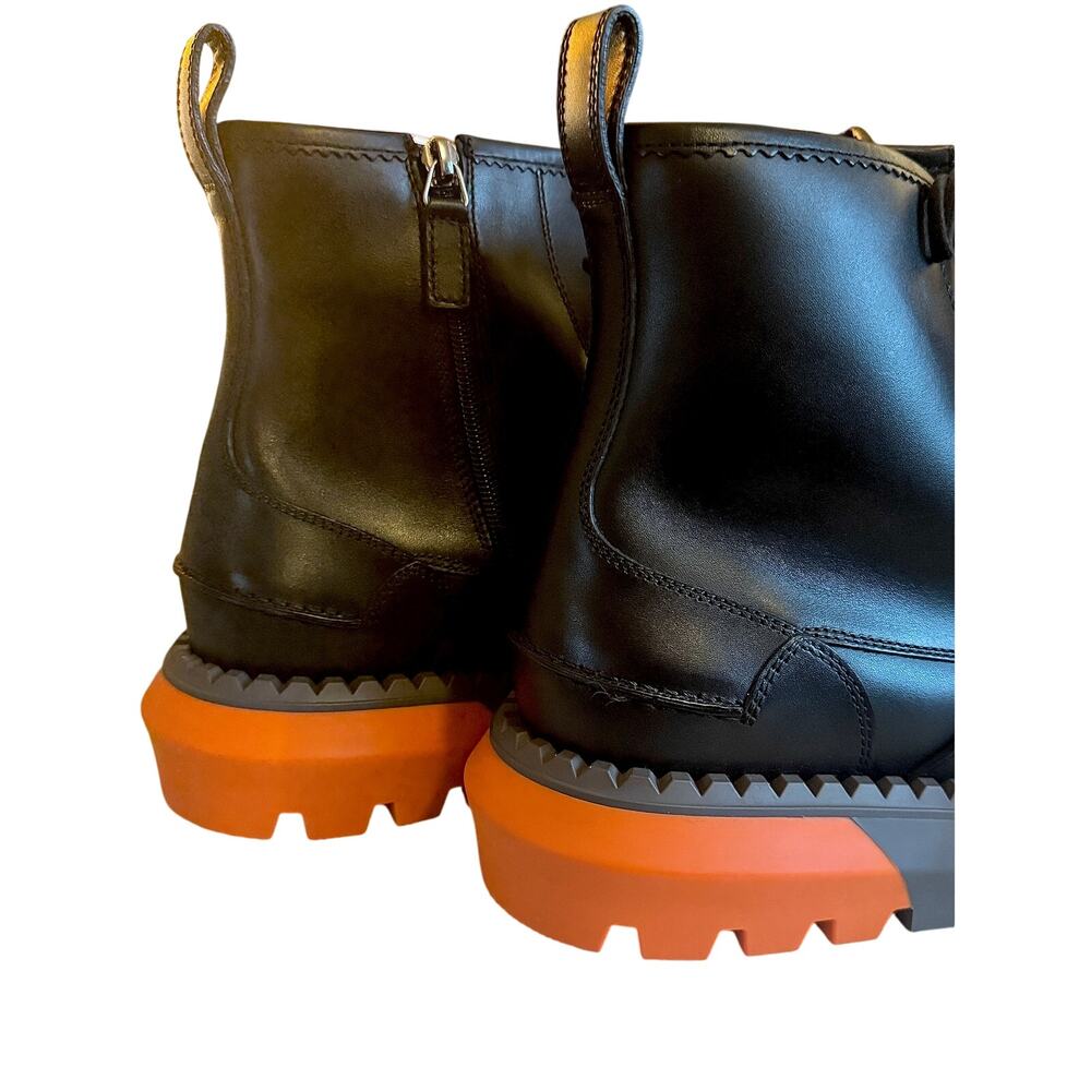Gucci NWB Balck and Orange Lace Up Boot Buckle - Picture 4 of 9